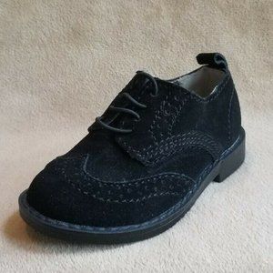 Baby Gap 5 True Black Suede Oxfords Wingtip